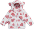 Toddler Girls Boys Fleece Hoody Jacket Zip up Teddy Coat Warm Winter Outwear